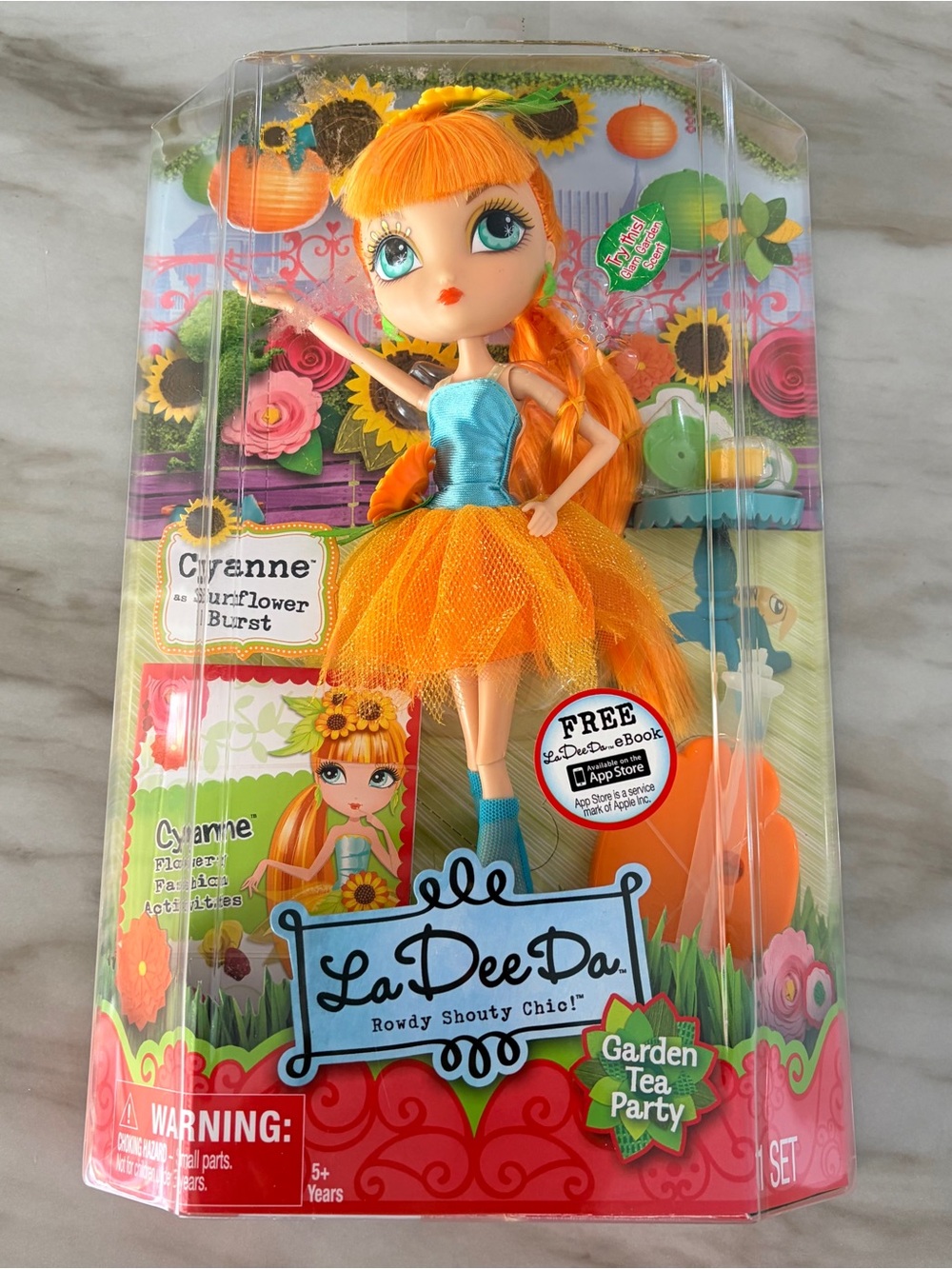 La Dee Da Cyanne Sunflower Burst Garden Tea Party 10in Doll NIB Spin Master NEW